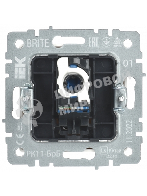 Розетка компьютерная IEK BRITE РК11-БрБ RJ45 кат.6 белый