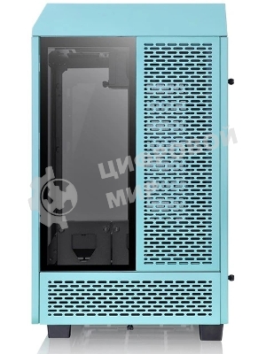 Компьютерный корпус Thermaltake The Tower 100 Turquoise черный без БП miniITX 1x120мм 3x140мм 2xUSB 3.0 audio bott PSU