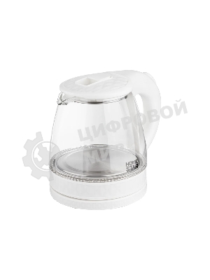 Чайник электрический Homestar HS-1053 1,2 л,стекло/пластик, белый (106464)