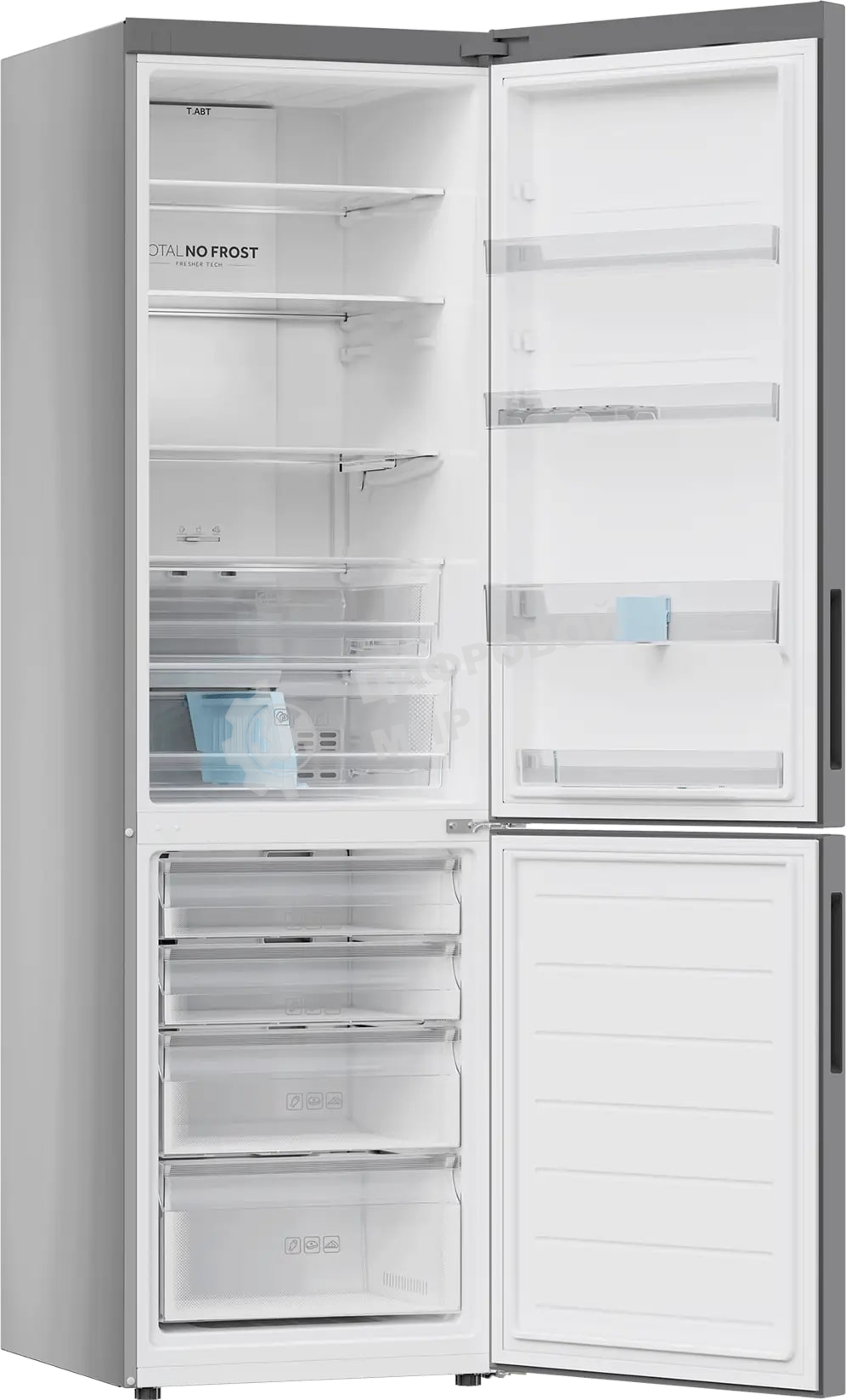 Холодильник Haier C2F620CFU1 серебристый двухкамерный 278/108л морозилка снизу, No Frost