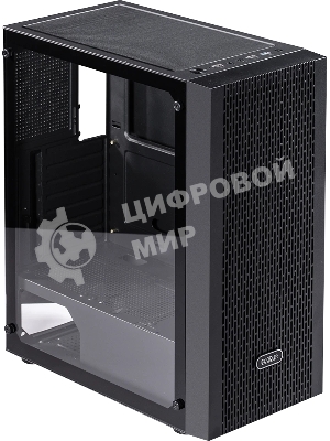 Корпус без блока питания PCCOOLER MA100 MESH BK, Mesh Mid Tower, черный, TG, 0.4 SPCC, 3x120мм ARGb ATX, mATX, mITX 160/310/180мм 2x2.5
