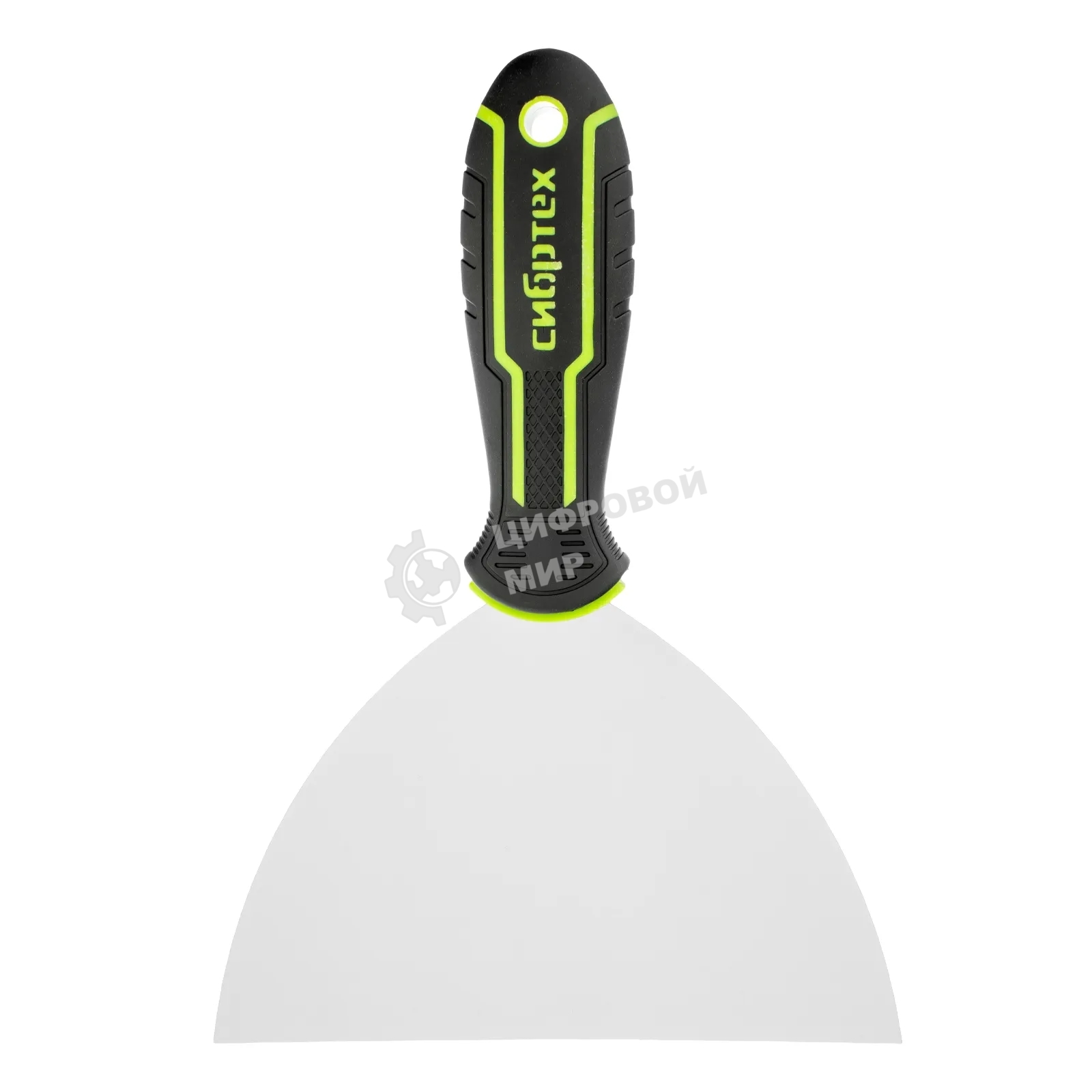 Шпательная лопатка из нержавеющей стали Сибртех 150 мм, двухкомпонентная рукоятка