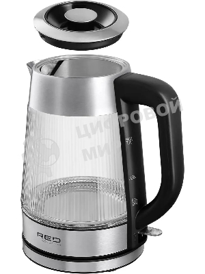 Чайник электрический Red Solution G121 1.8 л, 2200 Вт, черный/серебристый