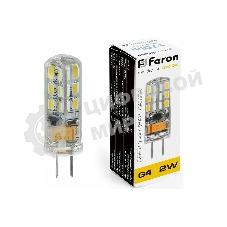 Лампа светодиодная Feron LB-420 2Вт 12в G4 теплый капсульная
