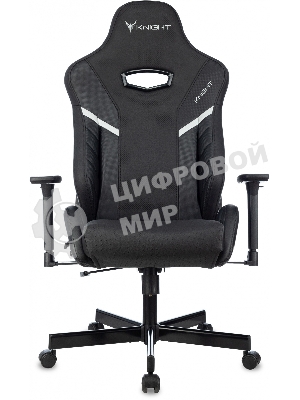 Кресло Knight Thunder 5X черный, экокожа, 120 кг, механизм качания