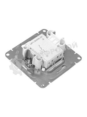Механизм выключателя EKF UP1-SWW-20 двухклавишный, белый Эпика