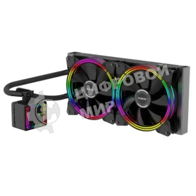 Система жидкостного охлаждения Alseye H280 черный, 140 мм, алюминий, 1500 об/мин, 35.2 дБ, 4 pin, 240 Вт
