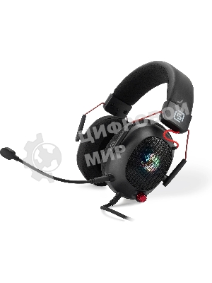 Гарнитура Oklick HS-L305G чёрный, проводная, USB, подсветка