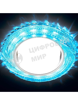 Светильник встраиваемый G298 CL/WW хром/прозрачный GX53+3W(LED WARM)
