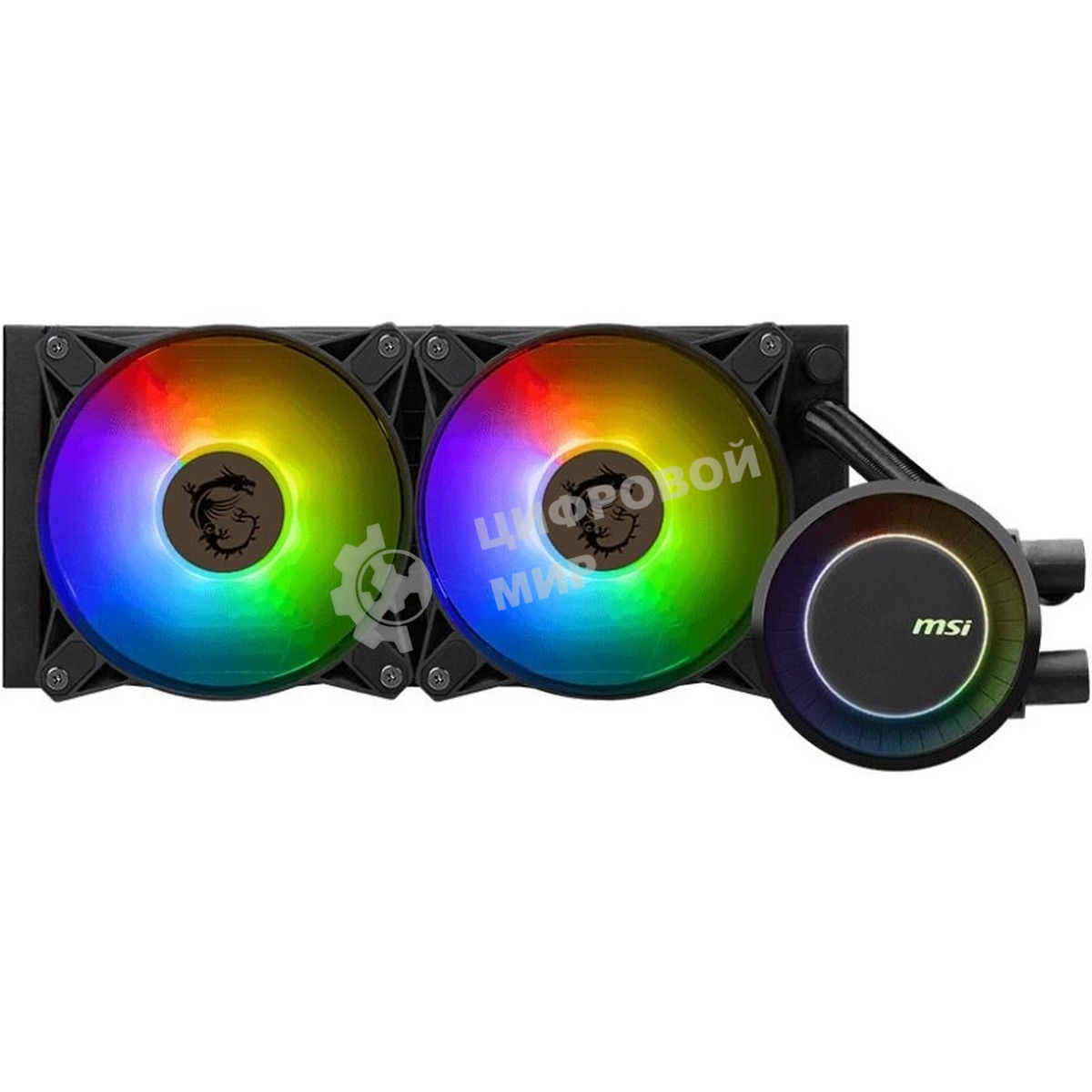 Система жидкостного охлаждения MSI MAG CORELIQUID E240 2x ARGB Fan LGA 1200/1700 AM5/AM4 (306-7ZW5E17-C24)