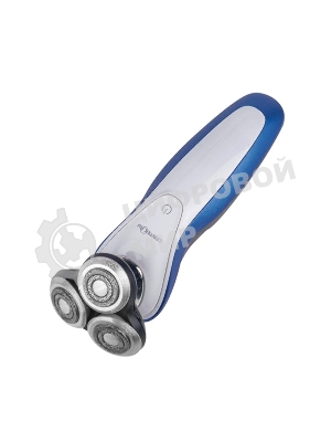 Электробритва Centek CT-2152 (сер/бел/син) 5 ВТ, 3 плав. головки, аккумулятор+работа от сети