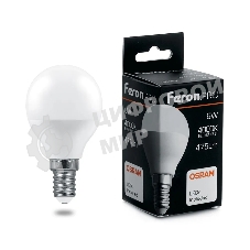 Лампа светодиодная Feron PRO LB-1406 (38066) 6 вт Е14 белый матовый шар