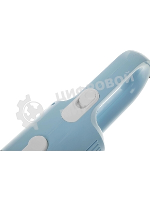 Пылесос вертикальный Kitfort KT-586-2 голубой, питание от сети, 400 Вт, уборка сухая, пылесборник 1,2 л