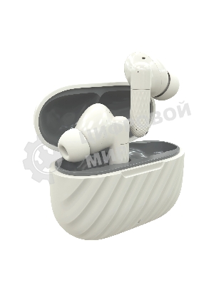 Наушники TWS More choice БВ37 белый/серый, внутриканальные, Bluetooth, сенсорное управление, до 4 ч