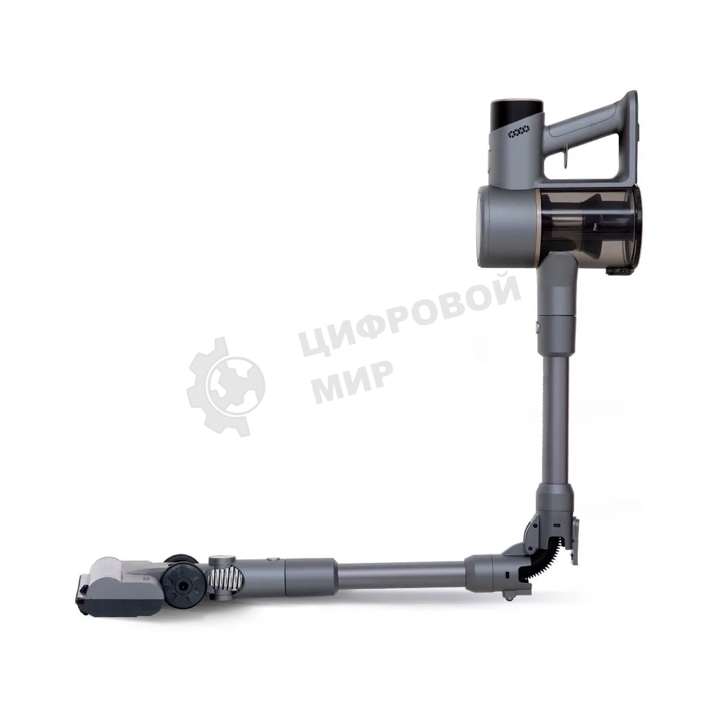 Пылесос вертикальный BQ VCA1004W серый, питание от аккумулятора, 50 Вт, уборка сухая/влажная, пылесборник 0.6 л, работа от АКБ max 35 мин.