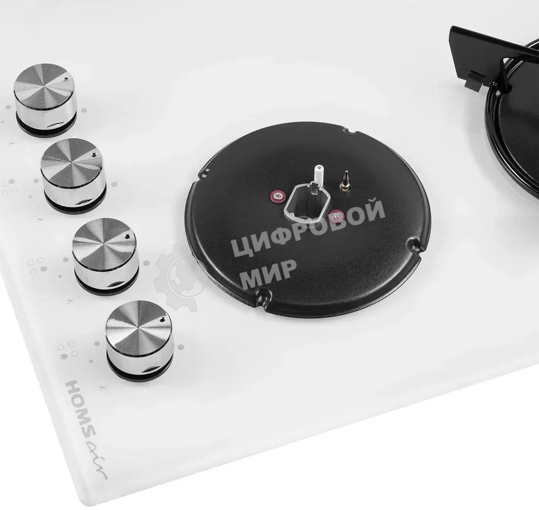 Газовая варочная панель HOMSair HGG641EWH независимая, белый