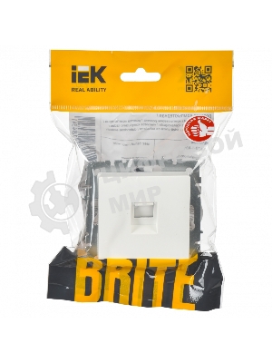 Розетка компьютерная IEK BRITE РК11-БрБ RJ45 кат.6 белый