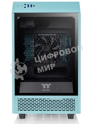 Компьютерный корпус Thermaltake The Tower 100 Turquoise черный без БП miniITX 1x120мм 3x140мм 2xUSB 3.0 audio bott PSU