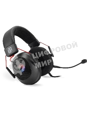 Гарнитура Oklick HS-L305G чёрный, проводная, USB, подсветка