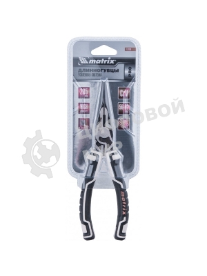 Длинногубцы прямые Matrix 17198, 205 мм, усиленная система, PRO