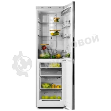 Холодильник BENOIT-344E серебристый металлопласт двухкамерный 220/124л морозилка снизу, No Frost