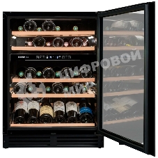 Шкаф винный Avintage AVU51D82 черный, 145 л, 1 отсек, 44 бут., класс F