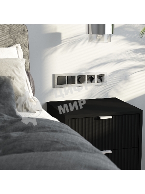 Рамка WERKEL на 5 постов  AluMax (алюминий) W0053506