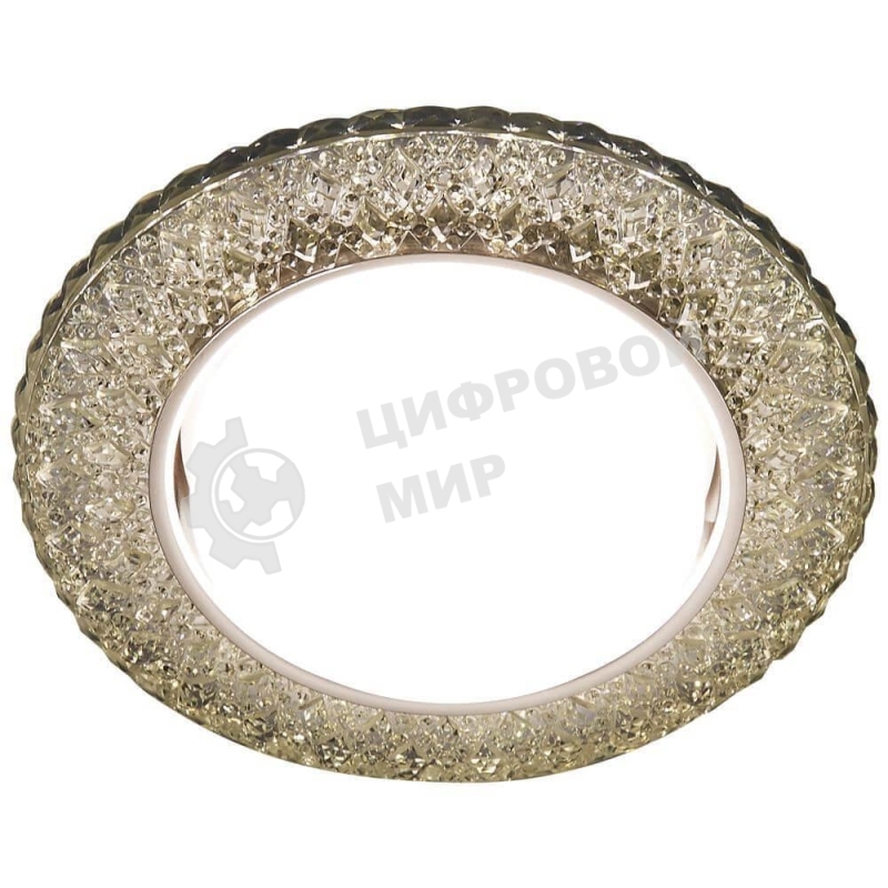 Светильник встраиваемый G298 CL/WW хром/прозрачный GX53+3W(LED WARM)