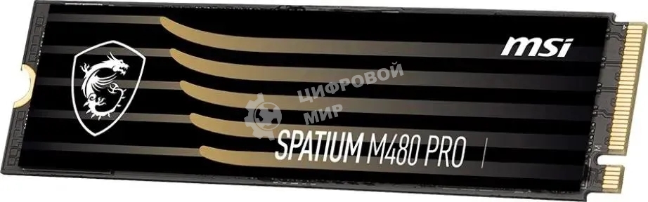 Накопитель SSD MSI SPATIUM M480 PRO, 2Tb, M.2 2280, PCIe 4.0 x4, NVMe, R/W 7400/7000