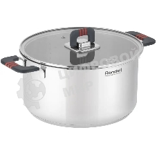 Кастрюля Rondell Stripes RDS-1638, 5.2 л, 24 см, с крышкой, сталь