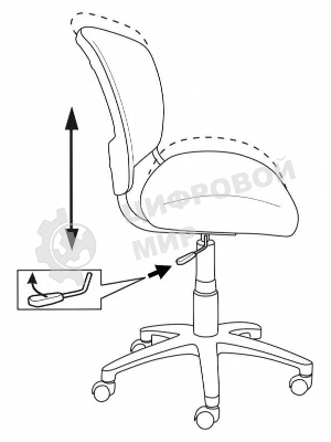 Кресло детское Бюрократ CH-W296NX/26-31 TW-15 белый, спинка сетка, сиденье розовый 26-31