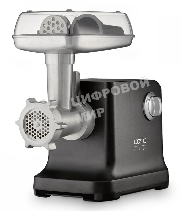 Мясорубка электрическая CASO FW 2000 черный, 2000 Вт, 2.5 кг/мин, реверс, защита от перегрузки, насадки - 5
