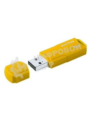 Флешка USB Smartbuy CLUE Yellow (SB8GbCLU-Y), 8Gb, USB 2.0, R/W 15/5, желтый