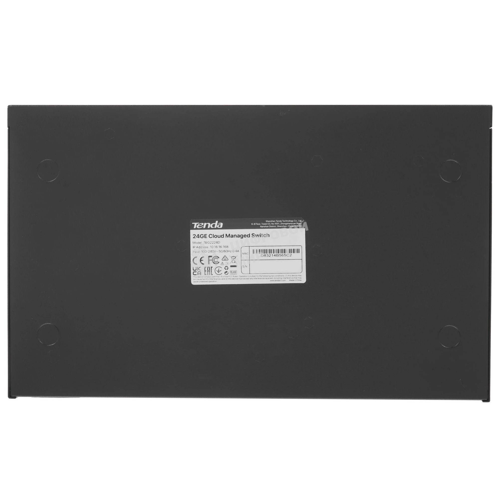 Коммутатор облачный управляемый Tenda TEG2224D 24x1 Гбит/с, металлический корпус
