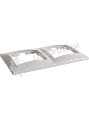 Рамка IEK EMK20-K01-DM РГ-2-КБ 2местн. горизонт. КВАРТА (белый)