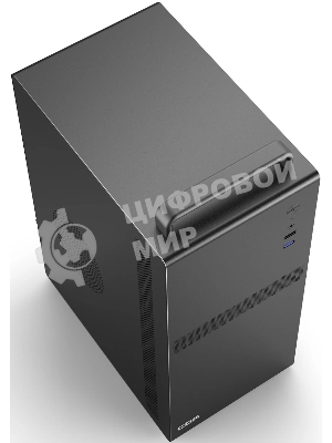 Компьютерный корпус CBR mATX Minitower V205, без БП, 1хUSB 3.0, 1хUSB 2.0, HD Audio+Mic, ручка, каркас металл 1.8мм, Black PCC-MATX-V205-WPSU