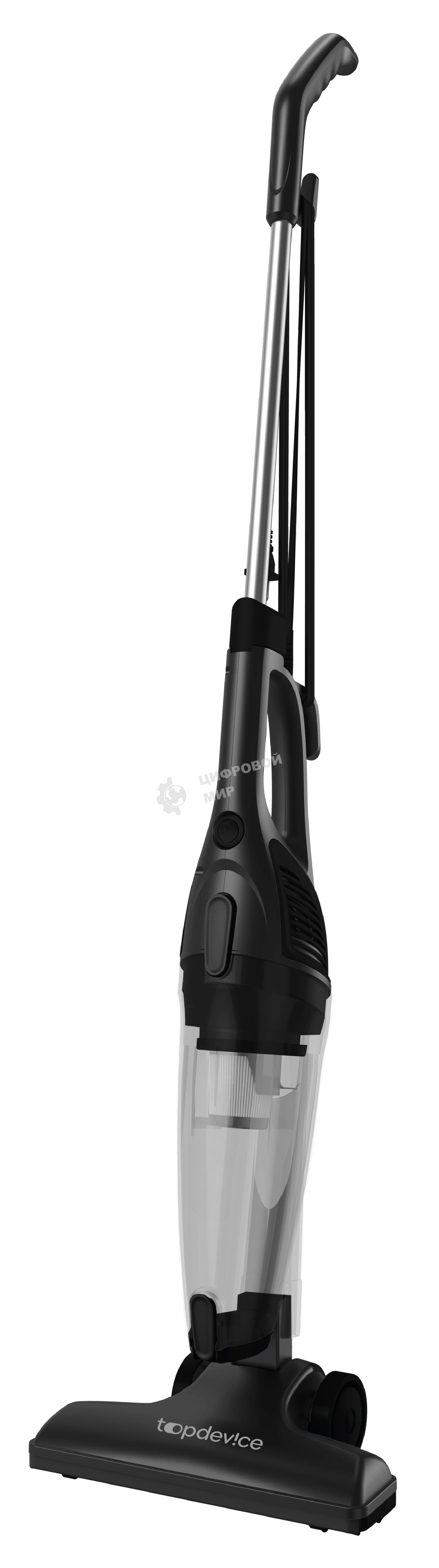 Пылесос вертикальный Topdevice CVC100 черный, питание от сети, 600 Вт, уборка сухая, пылесборник 1.2 л
