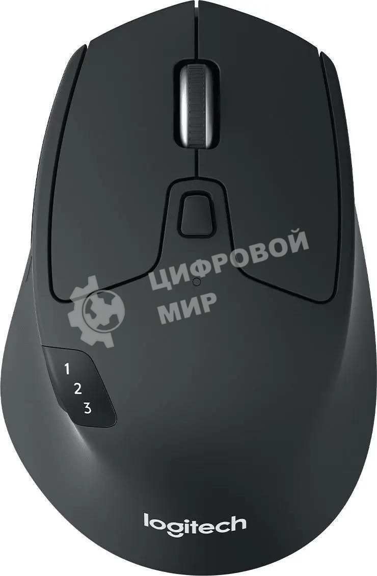 Мышь беспроводная Logitech M720 Triathlon черный, 1000 dpi, радиоканал, Bluetooth, USB, кнопки - 8