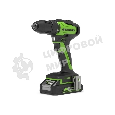 Дрель-шуруповерт аккумуляторная GREENWORKS 3704007UA, Аккумуляторная, 24В