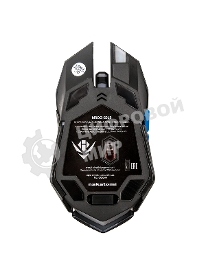 Мышь беспроводная Nakatomi MROG-20UR черный, 2400 dpi, радиоканал, USB, кнопки - 6