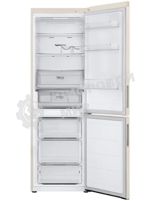 Холодильник LG GC-B459AEMW бежевый двухкамерный 234/110л морозилка снизу, No Frost