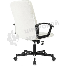 Кресло компьютерное Бюрократ Triest Fabric молочный Velvet 20 крестов. металл черный