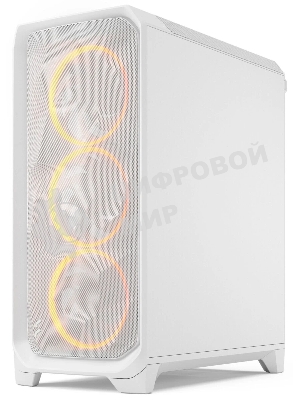 Корпус Fractal Design Meshify 3 White RGB TG Clear Tint, Midi-Tower, белый, 3 x 140 мм