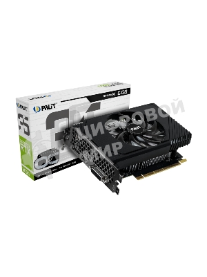 Видеокарта Palit RTX 3050 STORMX OC 6Gb NVIDIA GeForce RTX 3050 6Gb PCI-E 4.0 96bit GDDR6 1042/14000 DVIx1 HDMIx1 DPx1 HDCP Ret
