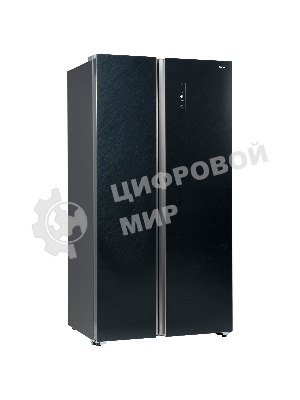Холодильник Бирюса SBS 541 TBG текстурированное черное стекло двухкамерный 343/198 л морозилка слева, NoFrost, Side-by-side