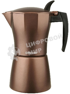 Кофеварка гейзерная Rondell Kortado RDA-399, 0.45л, алюминий, коричневый