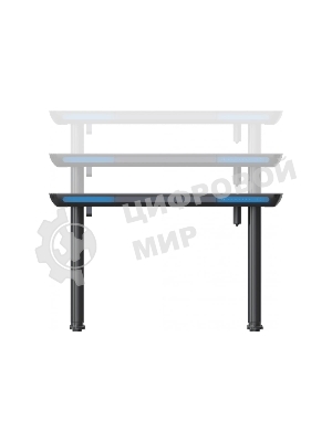 Стол компьютерный Cactus CS-EGD-BK-LED столешница закаленное стекло, черный, каркас черный