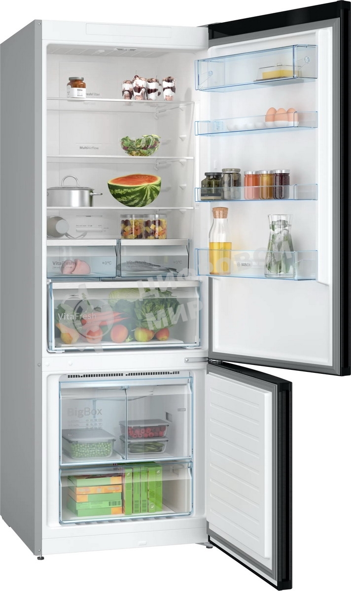 Холодильник Bosch KGN56CX30U нержавеющая сталь двухкамерный 400/105л морозилка снизу, No Frost