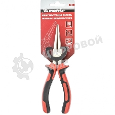 Круглогубцы Matrix 17355 NICKEL 160 мм, никелированные, двухкомпонентные рукоятки