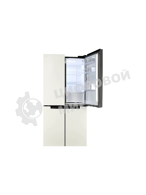 Холодильник CENTEK CT-1747 бежевый стекло трехкамерный 319/200л морозилка снизу, No Frost, Side by Side